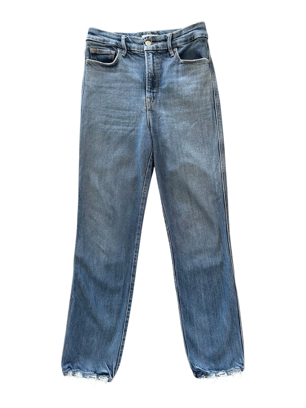 Good American Soft Tech Good Curve Straight Jeans Indigo737 GCST220T Size 4/27